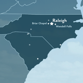 Map of Raleigh North Carolina