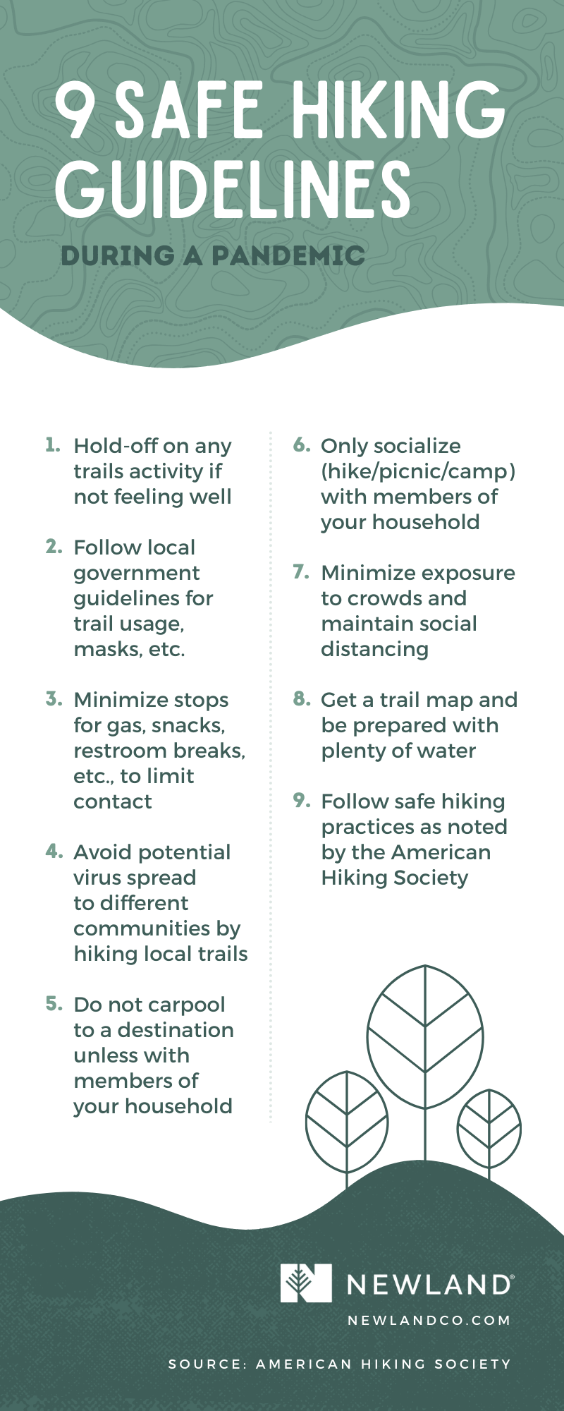 Newland Infographic 9 Safe Hiking Guidelines During a Pandemic