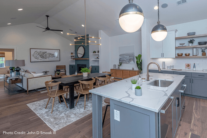 New Leaf Casita Kitchen and Living Space at Nexton