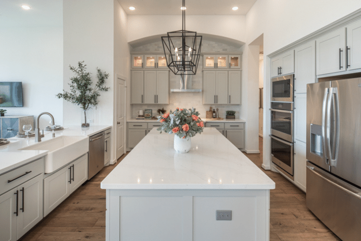 All-White Kitchen with White Appliances